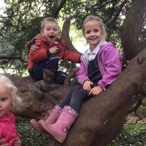 Forest Schools: We worked our gross motor skills with the twirly ribbons and made our own!